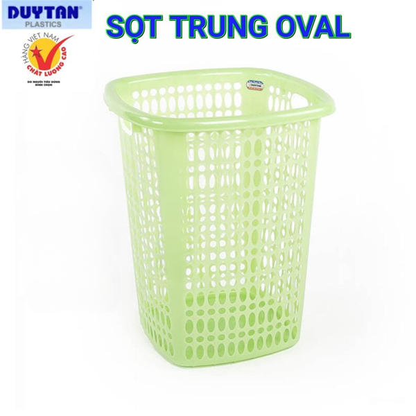 Sọt rác oval Duy Tân - trung - Văn Phòng Phẩm PLK Bình Dương